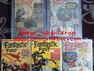 Fantastic Four #1 - 5  1st FF, Skrulls, Subby, Dr Doom (1 & 5 -CGC 3.0 & 4.0)