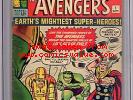 Avengers #1 CGC 5.0 (1963) -1st Avengers - Stan Lee & Kirby Key  cgc 0916434001