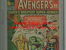 Avengers #1 (CGC 5.0) C-O/W pgs; Origin/1st Avengers; FF; Loki; Kirby (c#13778)