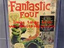 FANTASTIC FOUR #1 (Origin & 1st app of team) CGC 4.0 VG Marvel Comics 1961