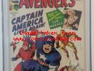 Avengers #4 CGC 6.0 (Golden R. Reprint) 1966. 1st silver age Captain America