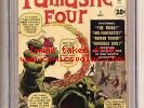 Fantastic Four #1 (CGC 4.0) O/W pages; Origin/1st app. FF and Mole Man (c#25823)