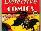 Detective Comics 27 CGC 9.2 NM- Near Mint EP First Appearance of Batman DC 1939