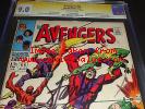 L K AVENGERS 55 CGC 9.0 SS SIGNATURE 1ST/FIRST ULTRON SIGNED BY STAN LEE 2 1968