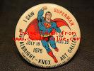 3-1/2" Vintage 1976 Superman NPP Button Albright-Knox Art Gallery DC COMICS