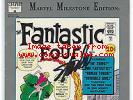 MARVEL MILESTONE EDITION FANTASTIC FOUR #1 (1961) SIGNED STAN LEE W/ COA THING