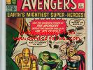 Avengers #1 CGC 5.0 Marvel 1963 Iron Man Thor Hulk Ant-Man E12 124 cm clean