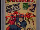 AVENGERS #4  CGC 5.5  CROW  Marvel Comics 3/64 1st SA Captain America (Iron Man)