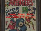 Avengers 4 CGC 3.5 VG * Marvel 1964 *   1st Silver Age Captain America  