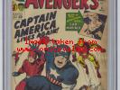 Avengers #4 CGC 6.0 VINTAGE Marvel Comic MEGA KEY 1st Silver Age Captain America