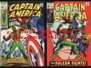 Captain America #117, #118 (Marvel 1969) High Grade 1st app, origin of Falcon