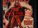 Avengers #57 CGC VF+ 8.5 Off White Marvel Comics Thor Captain America