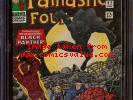 Fantastic Four # 52 CGC 6.5 White (Marvel, 1966) 1st Black Panther, Looks 7.0+