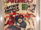 Avengers # 4 CGC 5.5 1 st SA Captain America 2, 3 Stan Lee Kirby