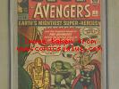 AVENGERS #1 Marvel Comics 1963 CGC 3.0 Origin & 1st Appearance w/ Fantastic Four